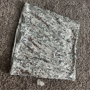 Forever 21 Silver Sequin Mini Skirt